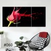 Tableau sur toile rouge fond noir